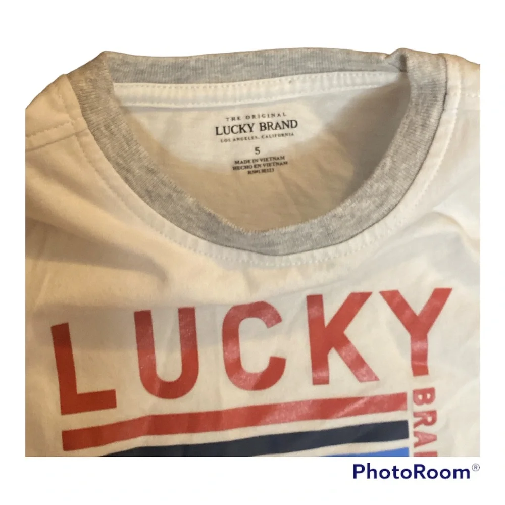 Little Boys LUCKY BRAND Ringer T-Shirt Size 5